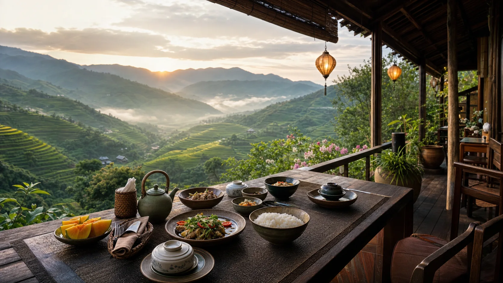 Highland dining terrace